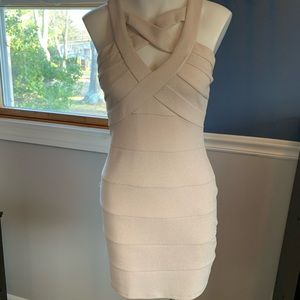 Cream colored dress criss cross back size 1